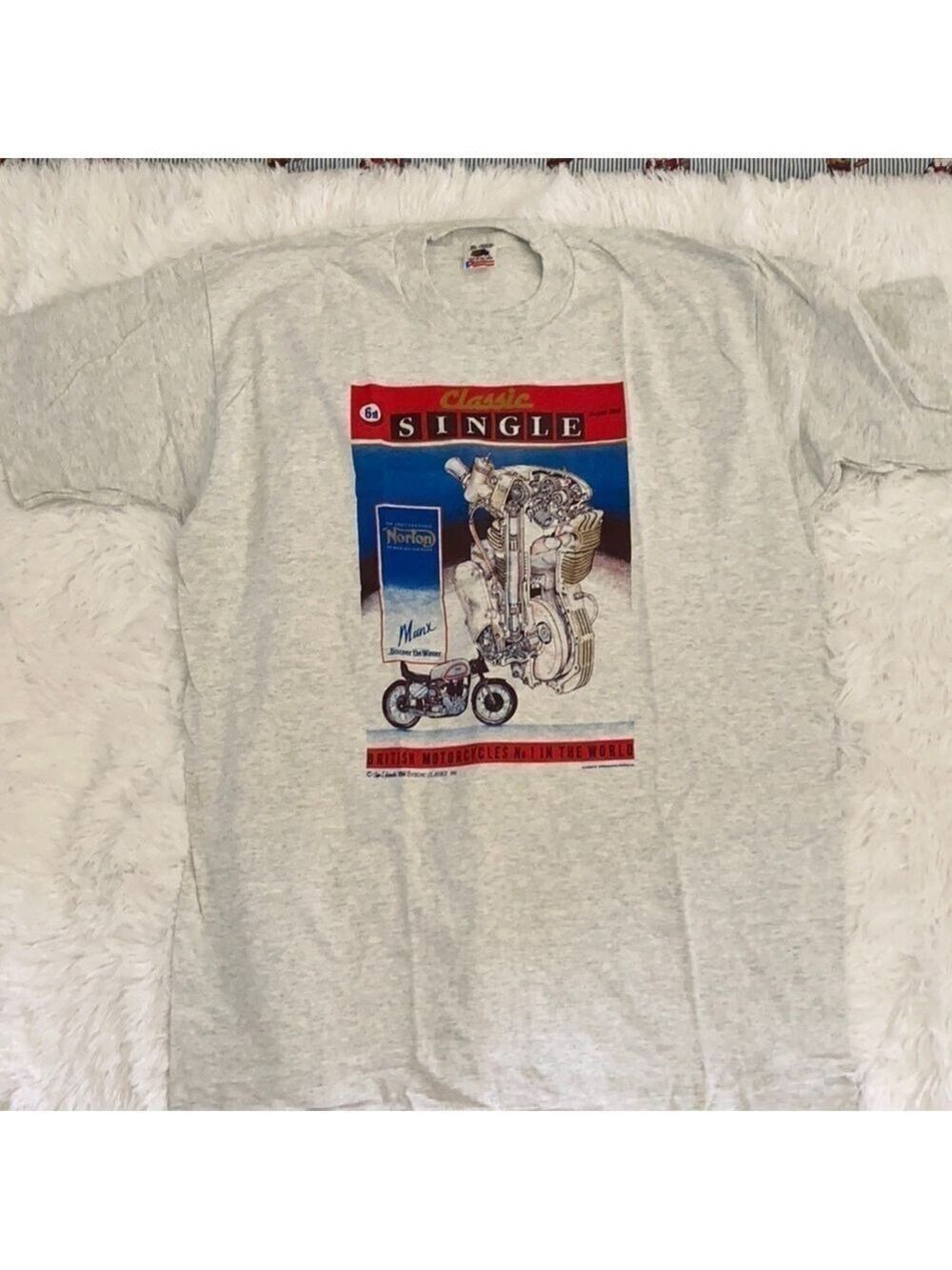 Vintage T-Shirt Motorcycle Parts Engine Graphic